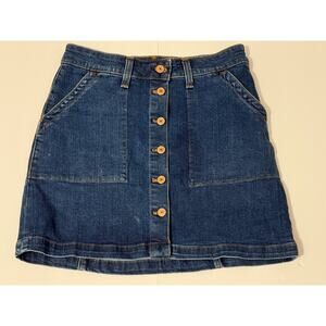 J. Crew Mercantile Button Up Denim Skirt, Size 2